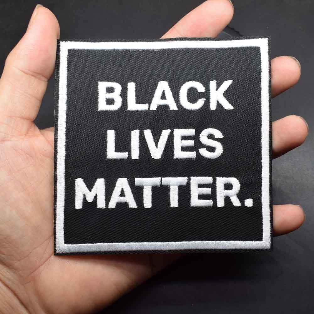 Black Lives Matter Patch BLM Iron On Patch Sew On Patch Embroidered Badge Embroidery Motif Applique