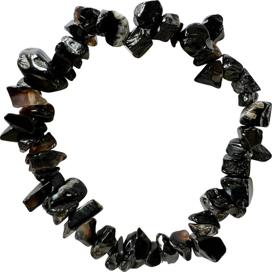 Black Obsidian Crystal Bracelet Luck Wristband Natural Gemstone Quartz Jewellery