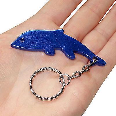 Blue Dolphin Key Ring Chain Fob Bottle Opener Keyring Keychain Party Bag Filler Blue Dolphin Key Ring Chain Fob Bottle Opener Keyring Keychain Party Bag Filler