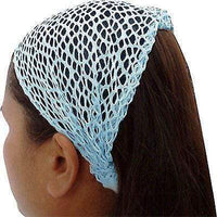 Blue Elastic Lace Hair Net Crochet Snood Headband Hairband Sport Alice Head Band Blue Elastic Lace Hair Net Crochet Snood Headband Hairband Sport Alice Head Band