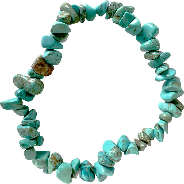 Blue Green Turquoise Crystal Bracelet Wristband Natural Gemstone Quartz Jewelry