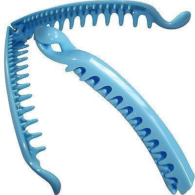 Blue Hair Claw Banana Clip Comb Clamp Grip Grasp Clasp Girl Kids Style Accessory Blue Hair Claw Banana Clip Comb Clamp Grip Grasp Clasp Girl Kids Style Accessory