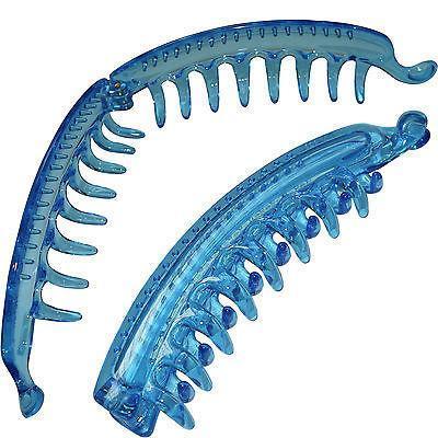 Blue Hair Claw Banana Clip Comb Clamp Grip Grasp Clasp Girls Womens Accessories Blue Hair Claw Banana Clip Comb Clamp Grip Grasp Clasp Girls Womens Accessories