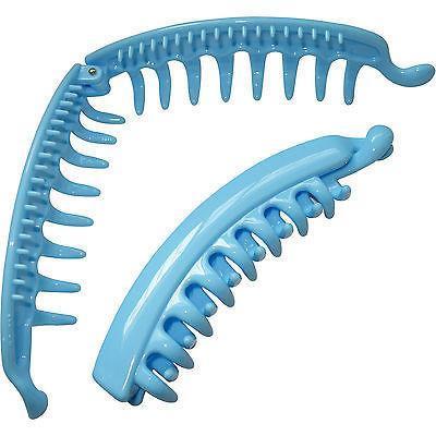 Blue Hair Claw Banana Clip Comb Clamp Grip Grasp Clasp Girls Womens Kids Ladies