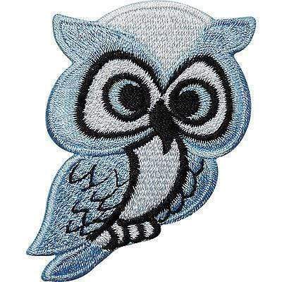 Blue Owl Embroidered Iron / Sew On Patch Bag Jacket T Shirt Jeans Badge Transfer
