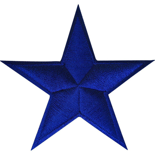 Blue Star Iron On Badge Sew On Patch Clothing Bag Crafts Embroidered Applique