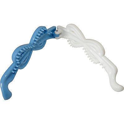 Blue White Hair Bow Clip Grip Clamp Clasp Barrette Claw Girls Childrens Toddlers