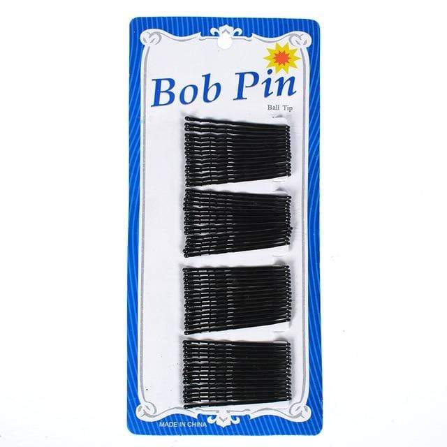 Bobby Pins Kirby Grips Black Hair Clips Clasps Slides - Wavy