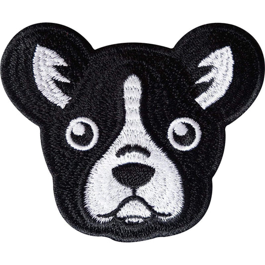 Boston Terrier Patch Iron / Sew On Clothes Jacket Jeans Embroidered Dog Badge