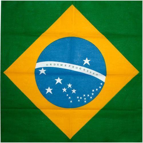Brazil Flag Bandana Brazilian Brasil Bandanna Headband Football Soccer Scarf Hat