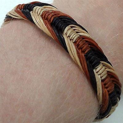 Brown Beige Bracelet Wristband Bangle Mens Womens Boys Girls Surfer Jewellery