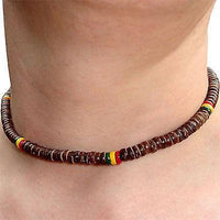 Brown Elasticated Surfer Necklace Chain Choker Jewellery for Man Woman Boy Girl Brown Elasticated Surfer Necklace Chain Choker Jewellery for Man Woman Boy Girl