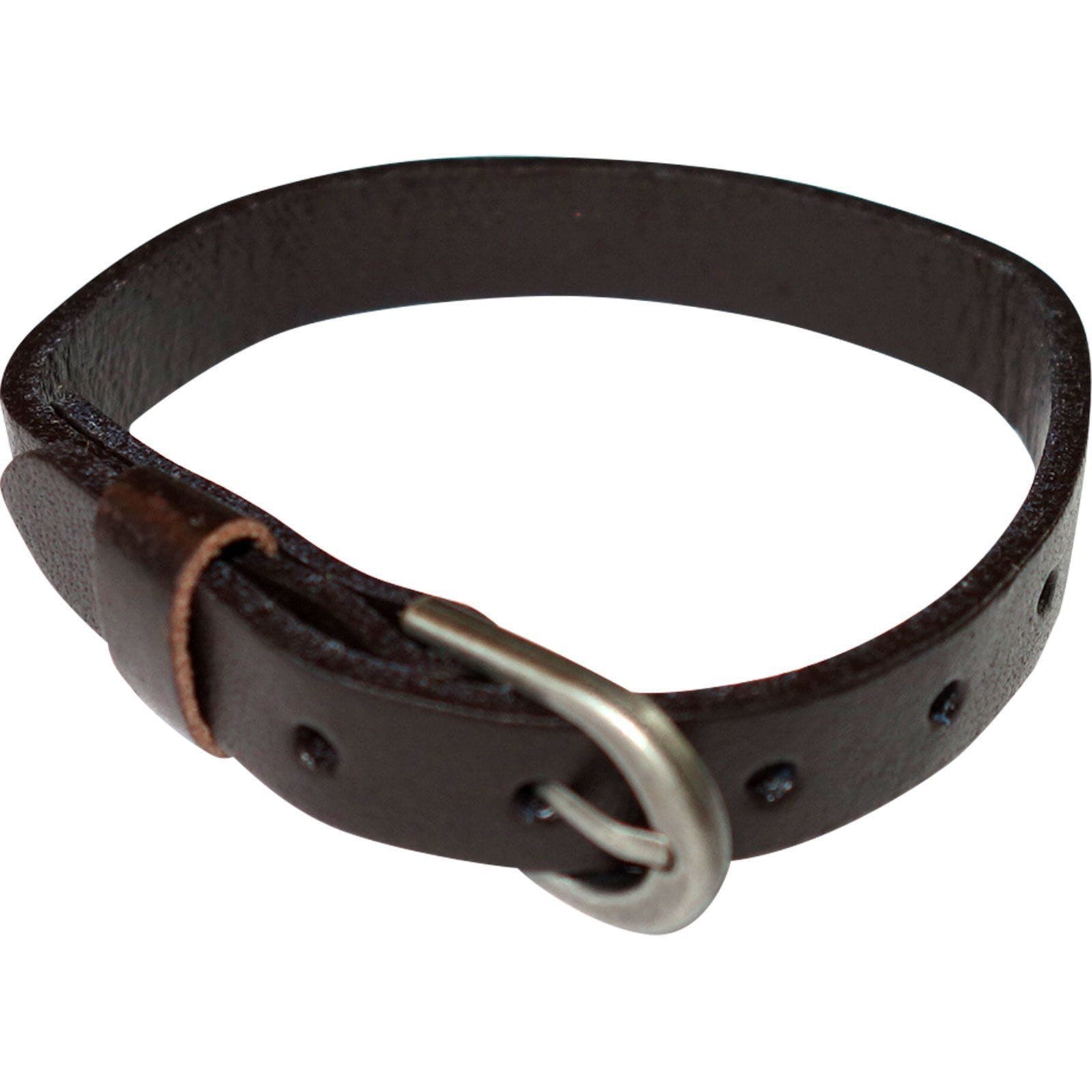 Brown Leather Belt Bracelet Wristband Bangle Mens Womens Boys Girls Jewellery