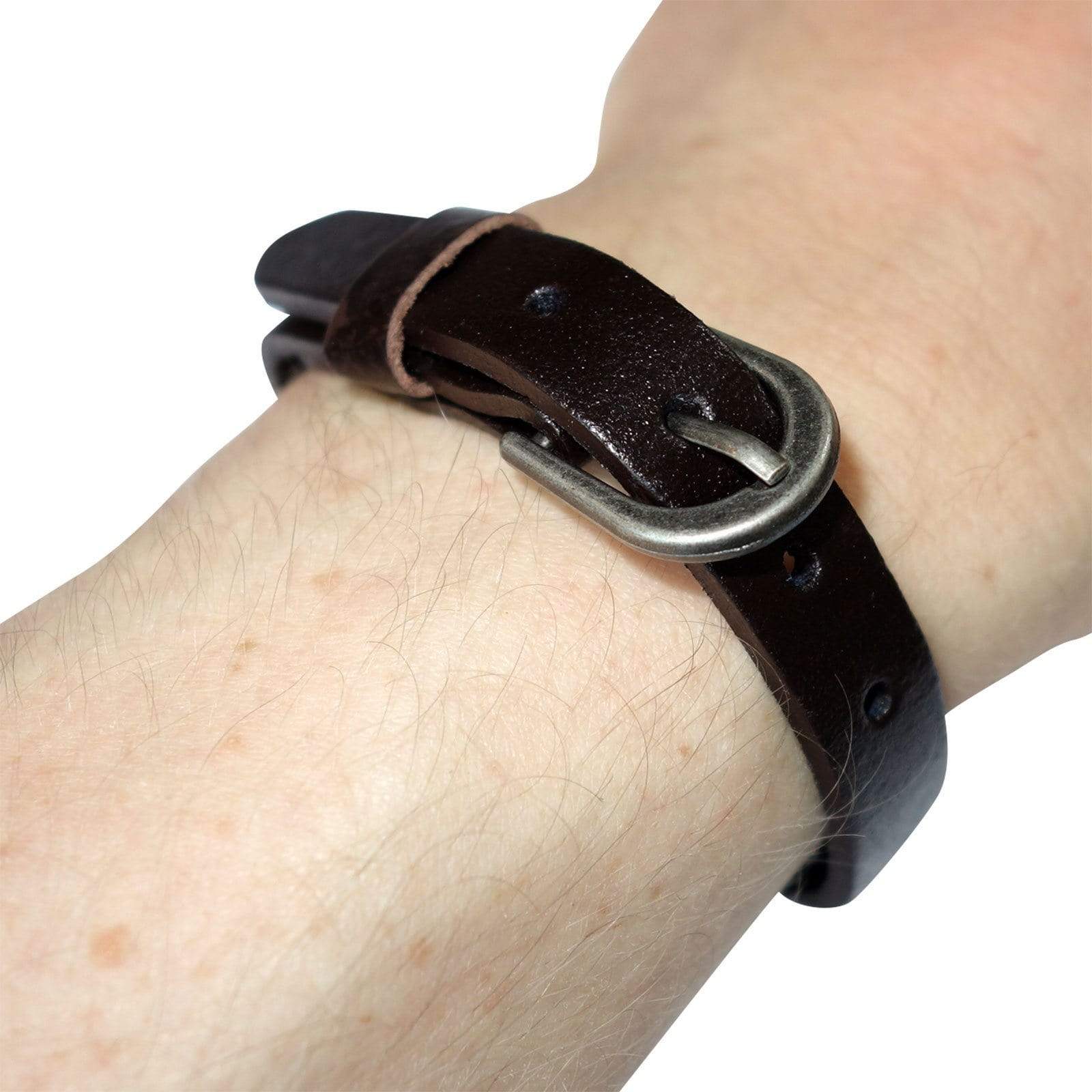 Brown Leather Belt Bracelet Wristband Bangle Mens Womens Boys Girls Jewellery