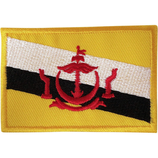 Brunei Flag Patch Iron Sew On Embroidered Badge Embroidery Applique Malay Melayu