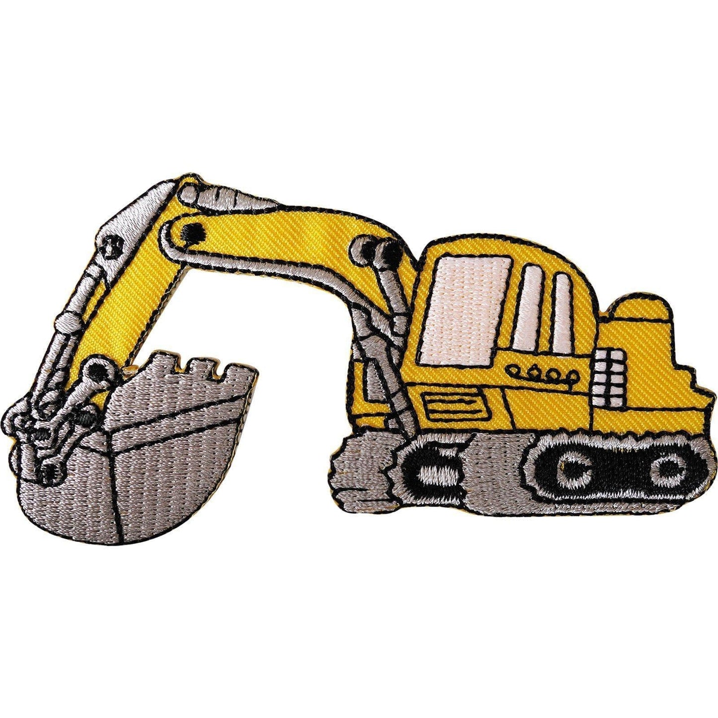 Bucket Digger Patch Iron Sew On Embroidered Builder Excavator Badge Kids Crafts
