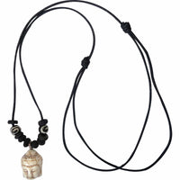 Buddha Necklace Buddhism Pendant Black Cord Chain Mens Womens Buddhist Jewellery