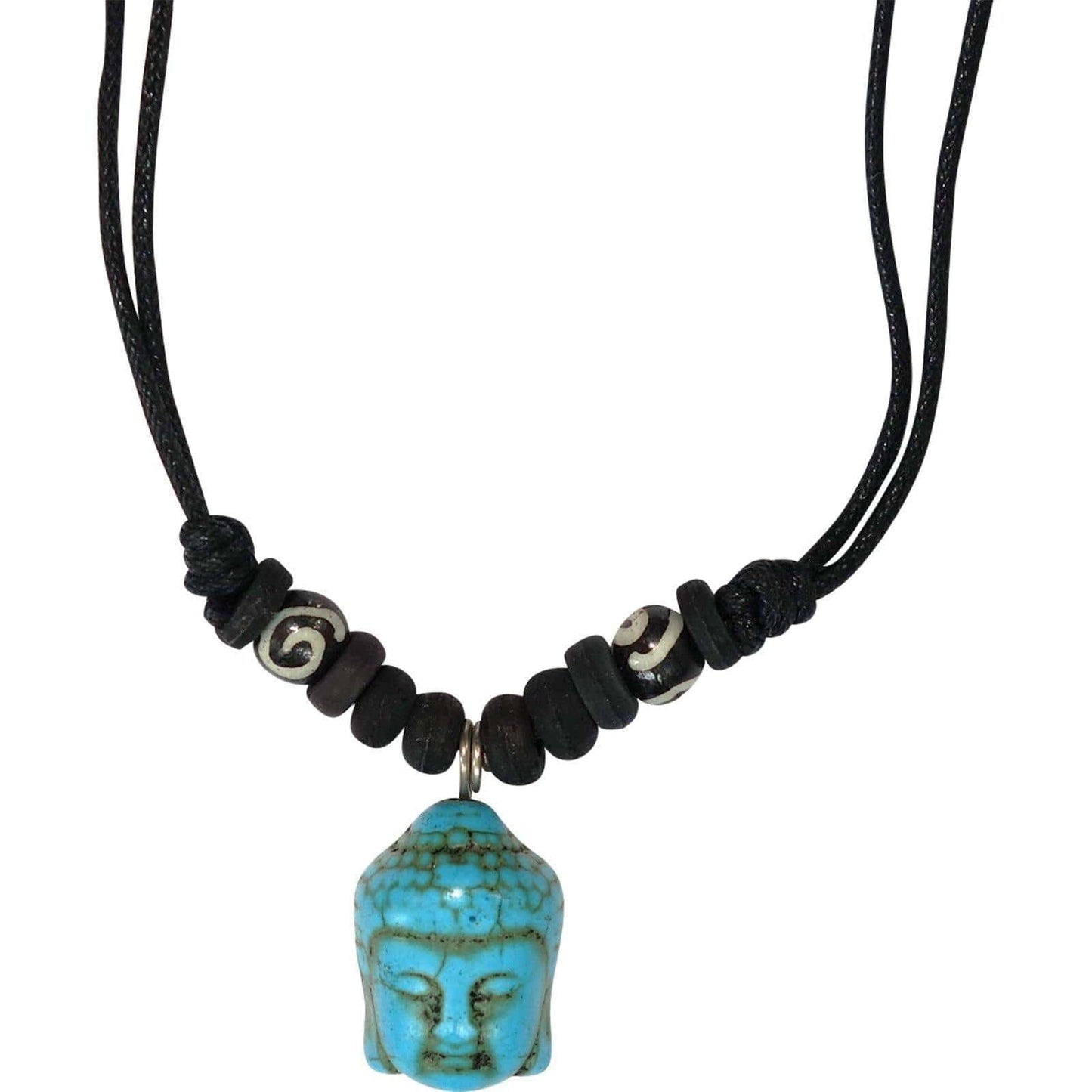 Buddha Pendant Black Cord Necklace Chain Mens Womens Boys Girls Ladies Jewellery