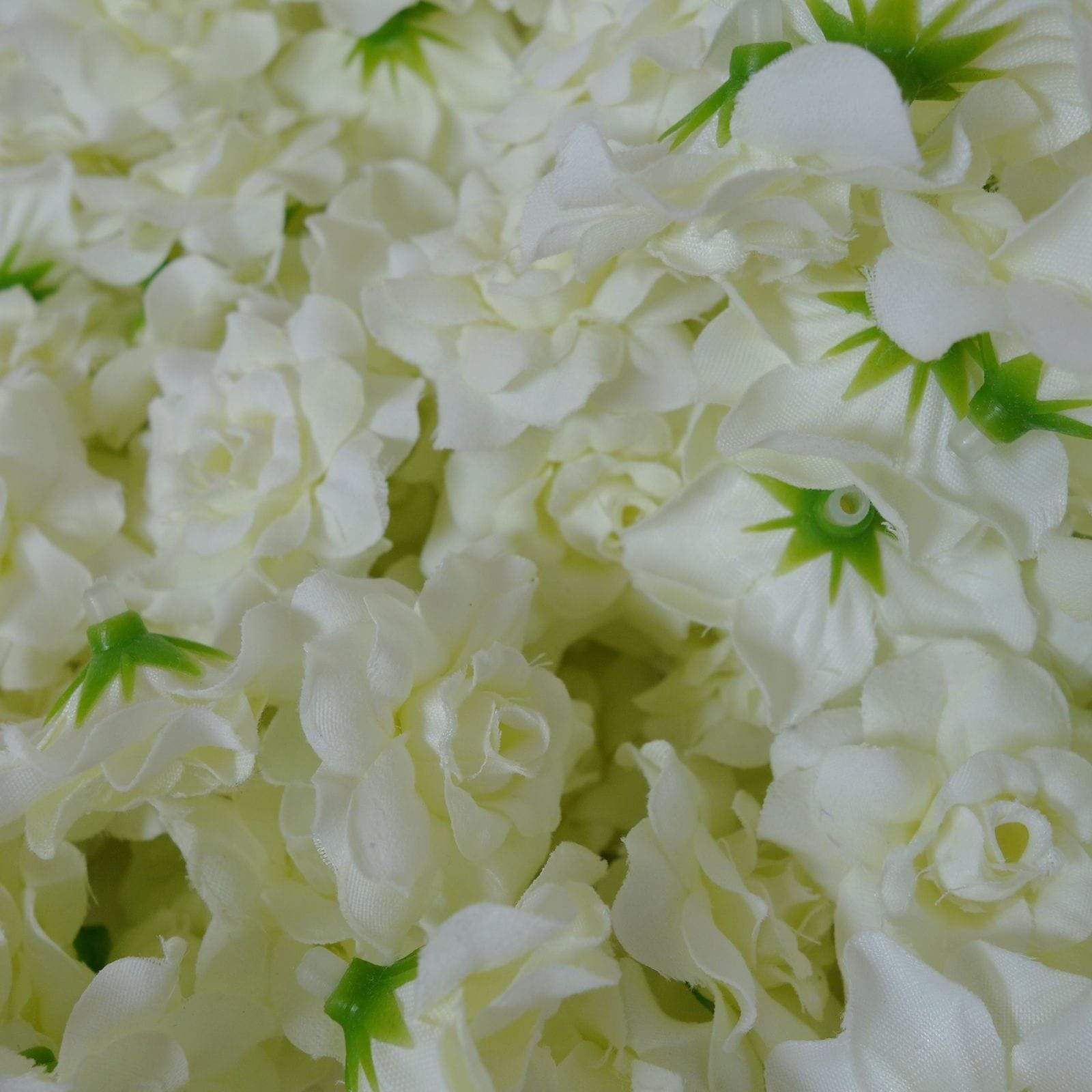 24 Bulk Artificial White Cream Roses Fabric Flower Heads for Hair Clips Head Bands