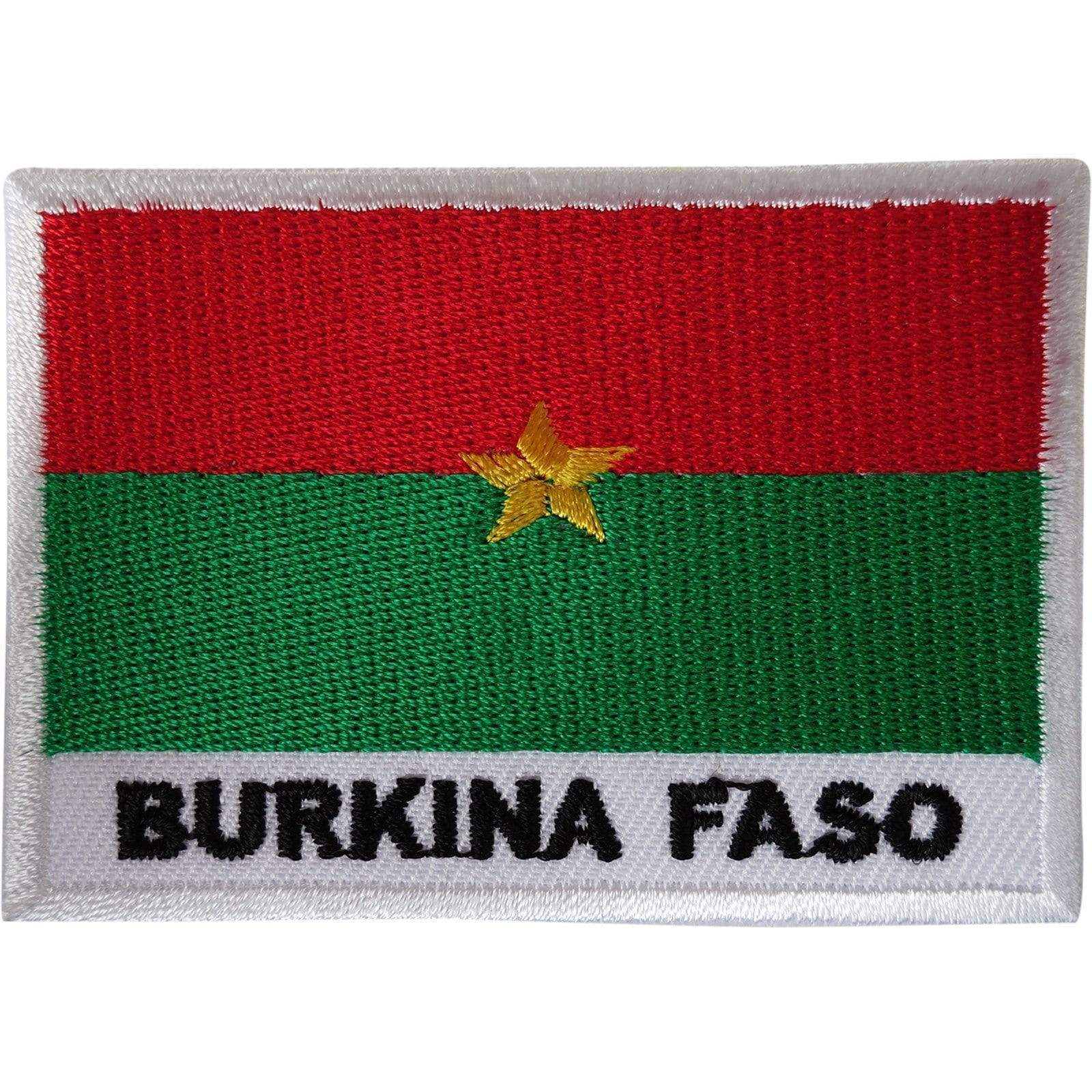 Burkina Faso Flag Patch Iron Sew On Africa Embroidered Badge Embroidery Applique