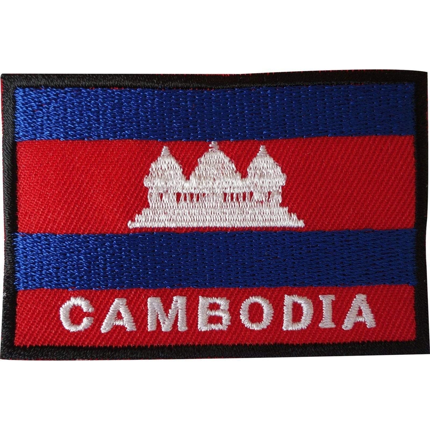 Cambodia Flag Patch Iron On / Sew On Clothes Jacket Embroidered Cambodian Badge