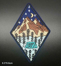 Camp Life Iron On Patch Sew On Patch Embroidered Badge Embroidery Applique Outdoor Camping Hiking Theme