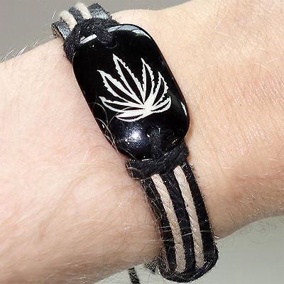 Cannabis Leaf Bracelet Wristband Bangle Mans Womens Ladies Mens Hippie Hippy Cannabis Leaf Bracelet Wristband Bangle Mans Womens Ladies Mens Hippie Hippy