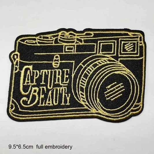 Capture Beauty Camera Iron On Patch Sew On Patch Embroidered Badge Embroidery Applique