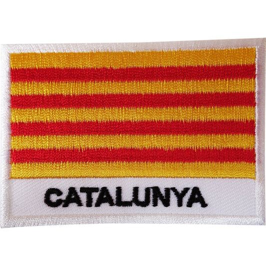 Catalonia Flag Sew On Patch Catalan Aragon Balearic Islands Valencia Spain Badge