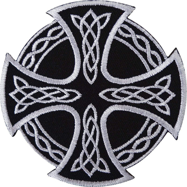 Celtic Maltese Knot Cross Embroidered Iron / Sew On Patch Shirt Jacket Bag Badge