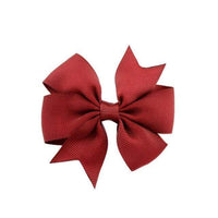 Sherry Maroon Red Children's Hair Bow Barrette Hair Clip Clasp