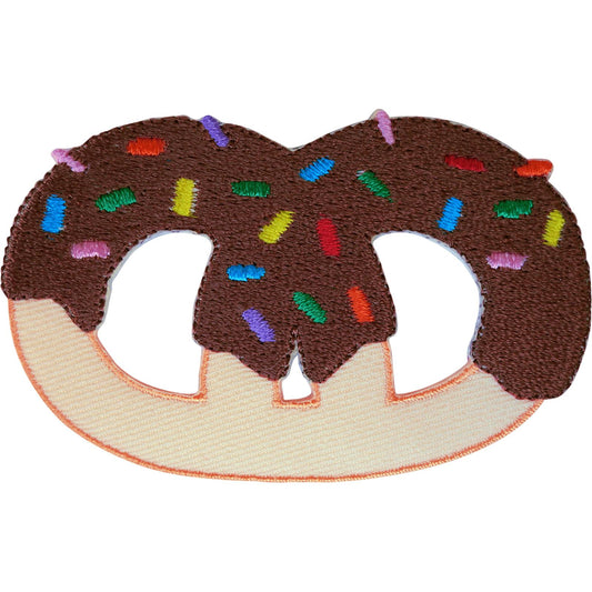 Chocolate Danish Pastry Patch Iron Sew On Food Bakery Embroidered Badge Applique