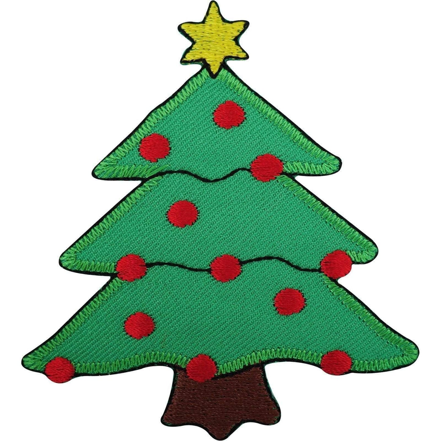 Christmas Tree Patch Iron On Badge / Sew On Embroidered Stocking XMAS Decoration