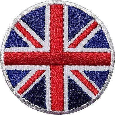 Circle UK Flag Embroidered Iron Sew On Union Jack British Patch Badge Transfer