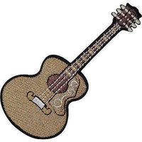 Classical Spanish Acoustic Guitar Embroidered Iron Sew On Patch Shirt Bag Badge