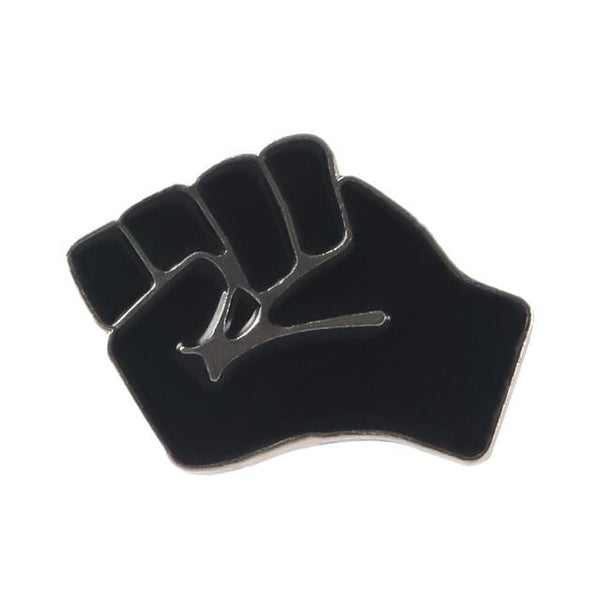 Clenched Raised Fist Enamel Lapel Pin Badge Black Lives Matter Black Hand Metal Brooch