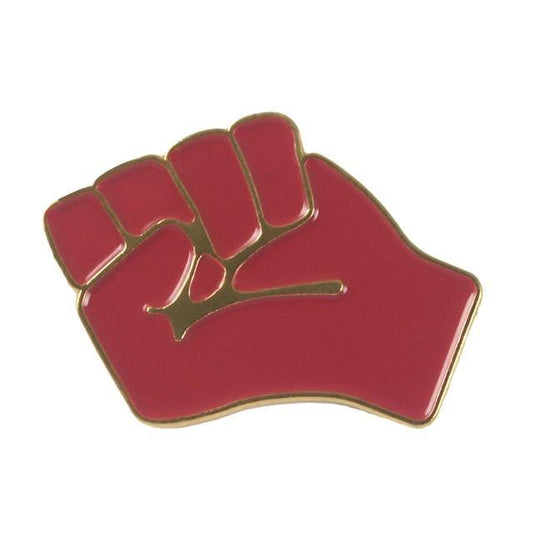 Clenched Raised Fist Enamel Lapel Pin Badge Black Lives Matter Red Hand Metal Brooch