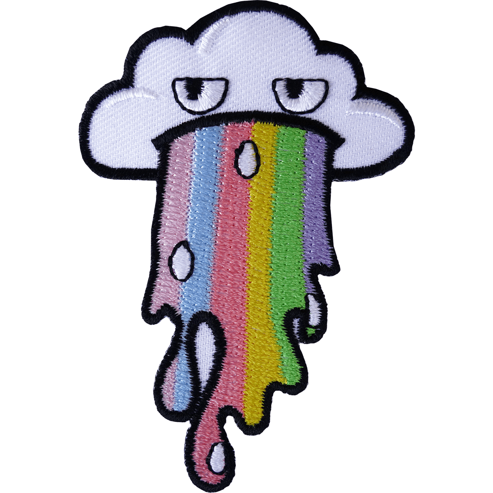 Cloud Sick Rainbow Patch Iron Sew On Embroidered Badge Embroidery Craft Applique