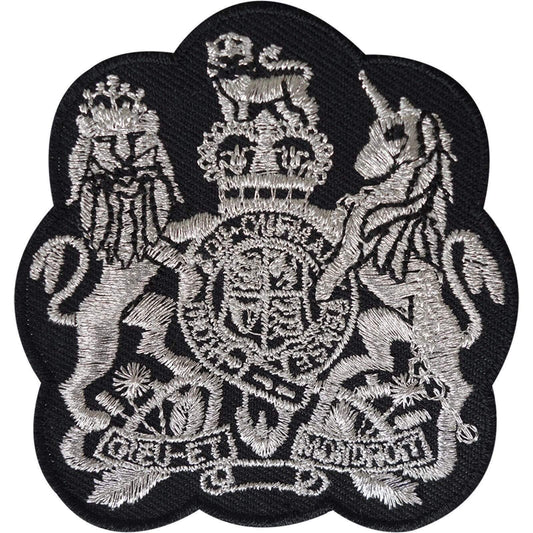 Coat of Arms Patch Embroidered Badge Royal Crest King Fancy Dress Iron Sew On