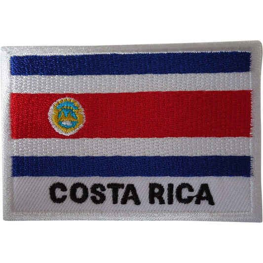 Costa Rica Flag Patch Iron Sew On Clothes Embroidered Badge Embroidery Applique