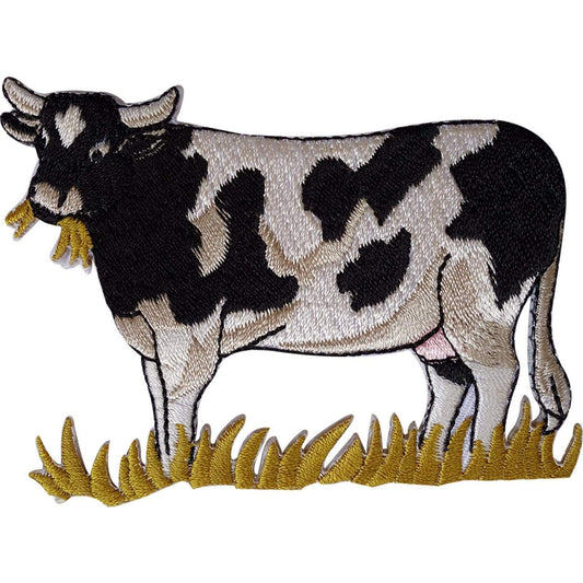 Cow Patch Embroidered Iron Sew On Clothes Badge Farm Animal Embroidery Applique