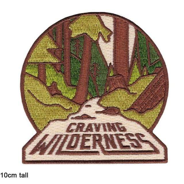 Craving Wilderness Patch Iron On Sew On Embroidered Badge Embroidery Applique Outdoor Camping Hiking