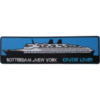 Cruise Ship Patch Iron Sew On Clothes Bag Rotterdam New York Embroidered Badge