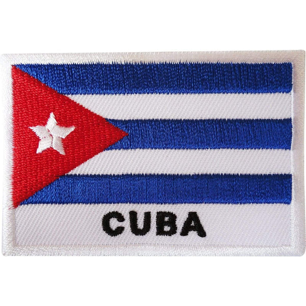 Cuba Flag Patch Iron / Sew On Cloth Jacket Jeans Bag Embroidered Caribbean Badge