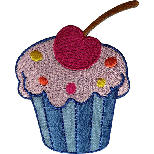Cupcake Patch Embroidered Badge Cake Food Embroidery Crafts Applique Iron Sew On