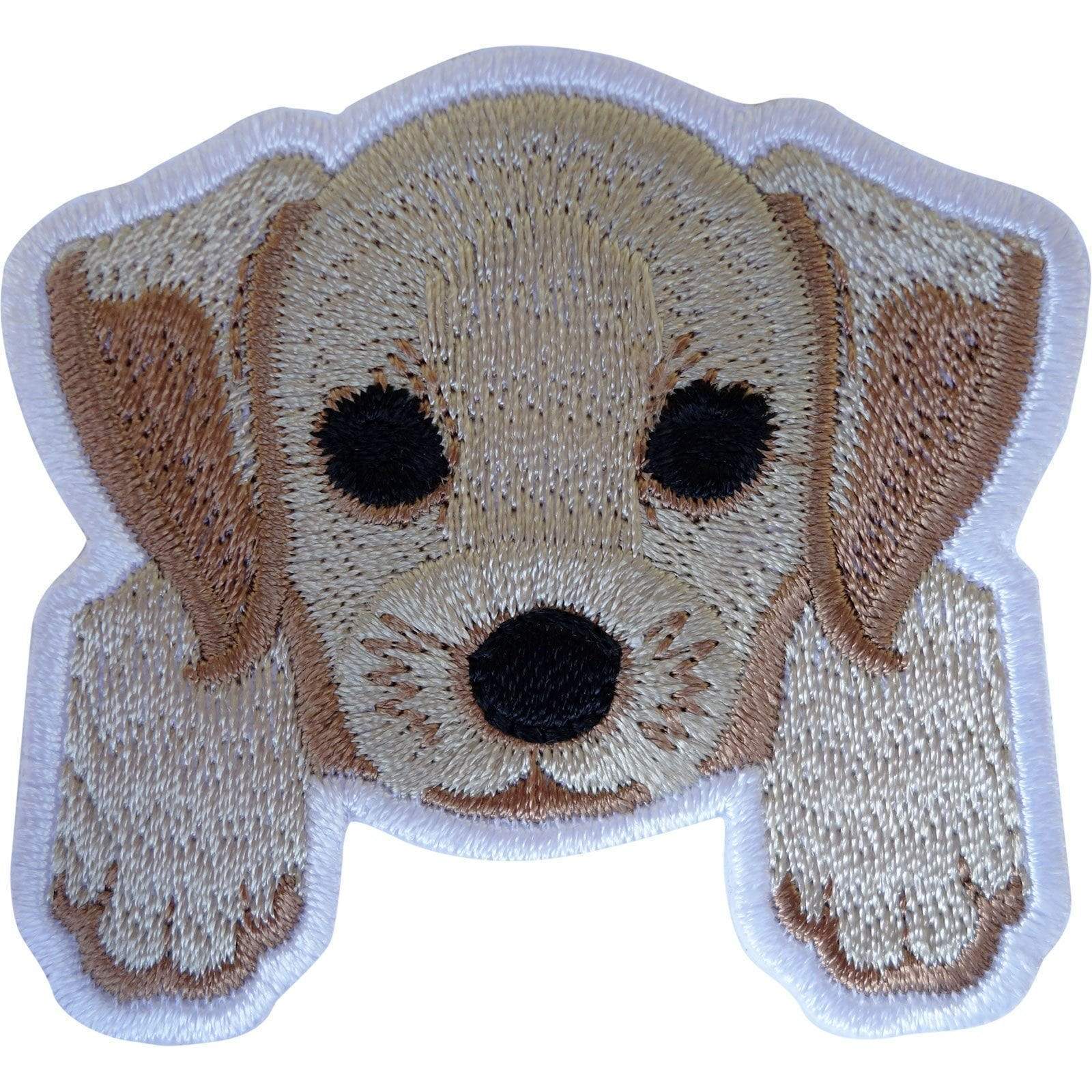 Cute Puppy Patch Iron On Sew On Labrador Retriever Dog Animal Embroidered Badge