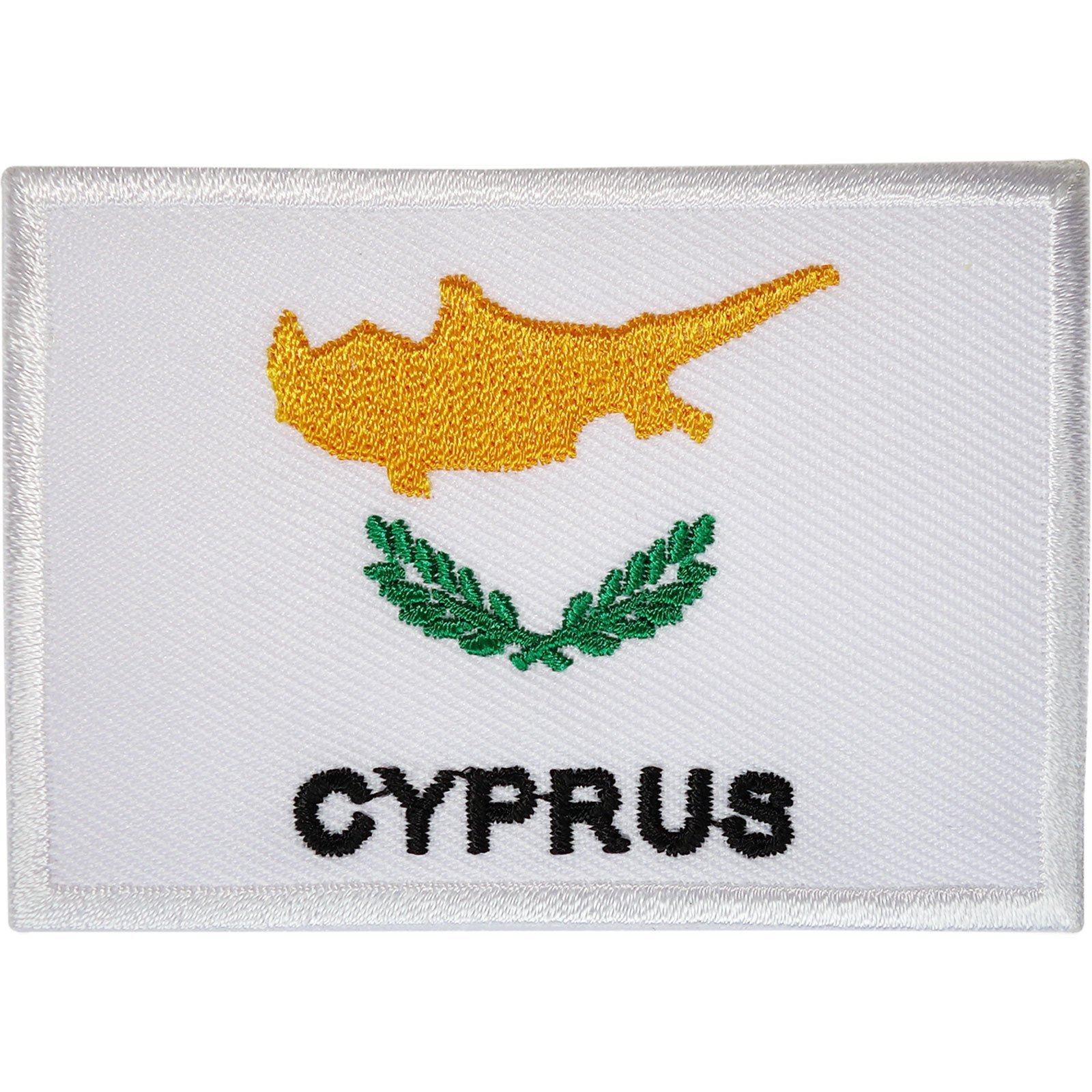 Cyprus Flag Patch Cypriot Embroidered Badge Iron Sew On Clothes Jacket Shirt Bag