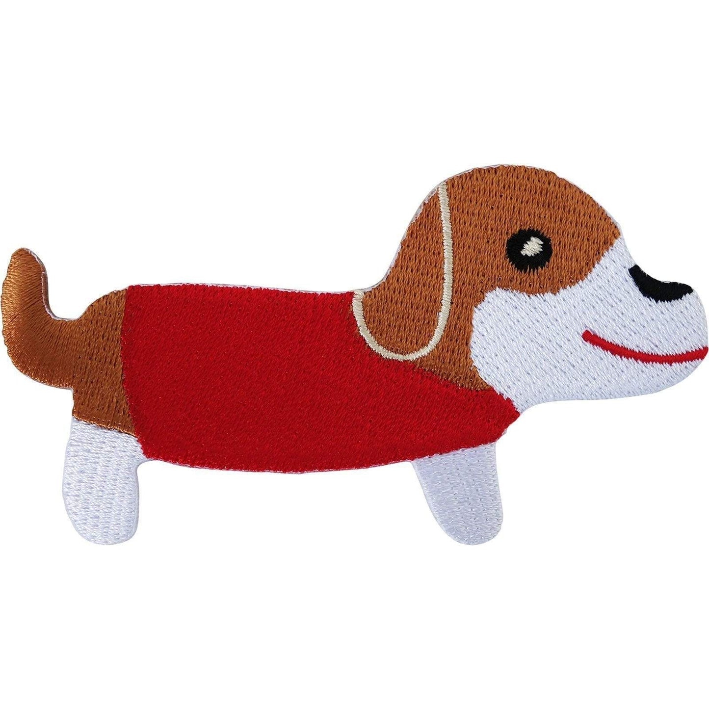 Dachshund Patch Sausage Dog Badge Embroidered Iron / Sew On Clothes Jacket Coat