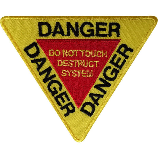Danger Patch Embroidered Badge Embroidery Crafts Applique Iron On Sew On Clothes