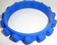 Dark Blue Heart Rubber Silicone Bracelet Wristband Bangle Ladies Womens Jewelry